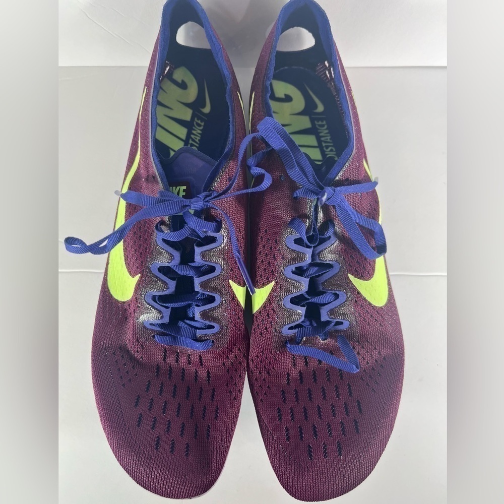 NIKE Zoom Matumbo 3 Track Racing Distance Bordeax/Lime Size 11.5